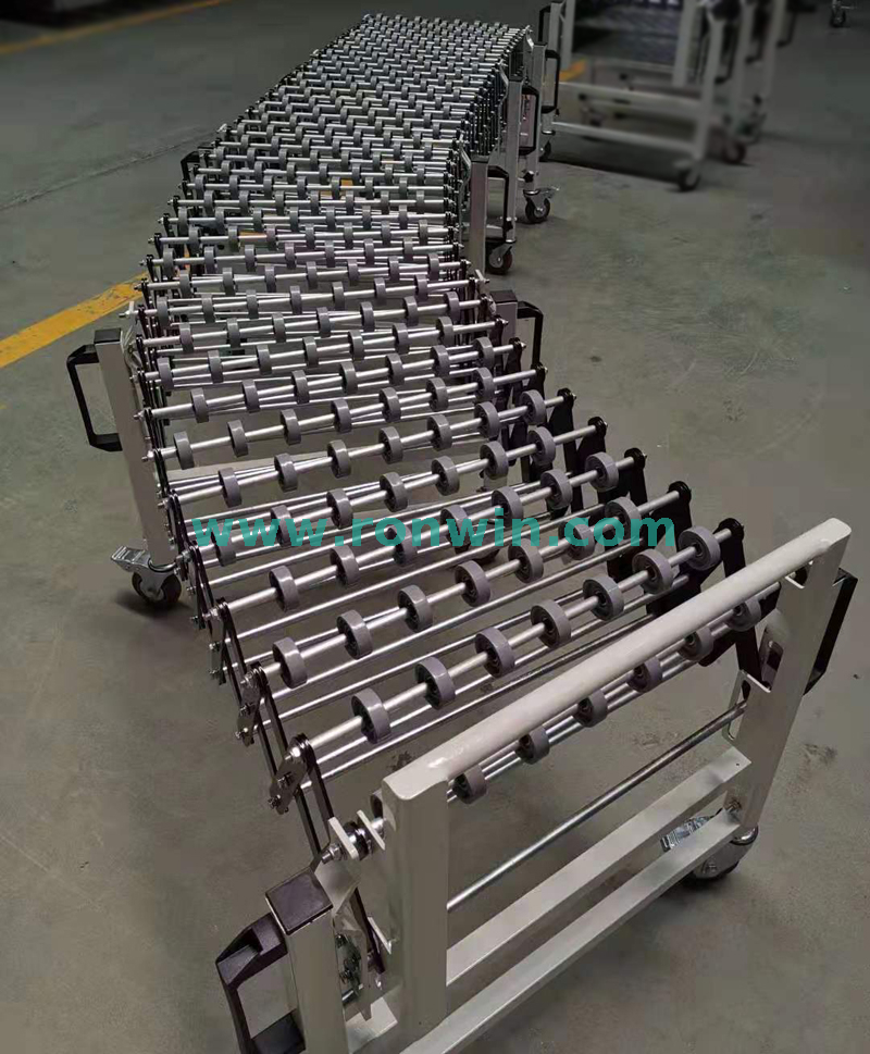 Flexible Extendable Gravity Plastic Skate Wheel Conveyor for Material Handling