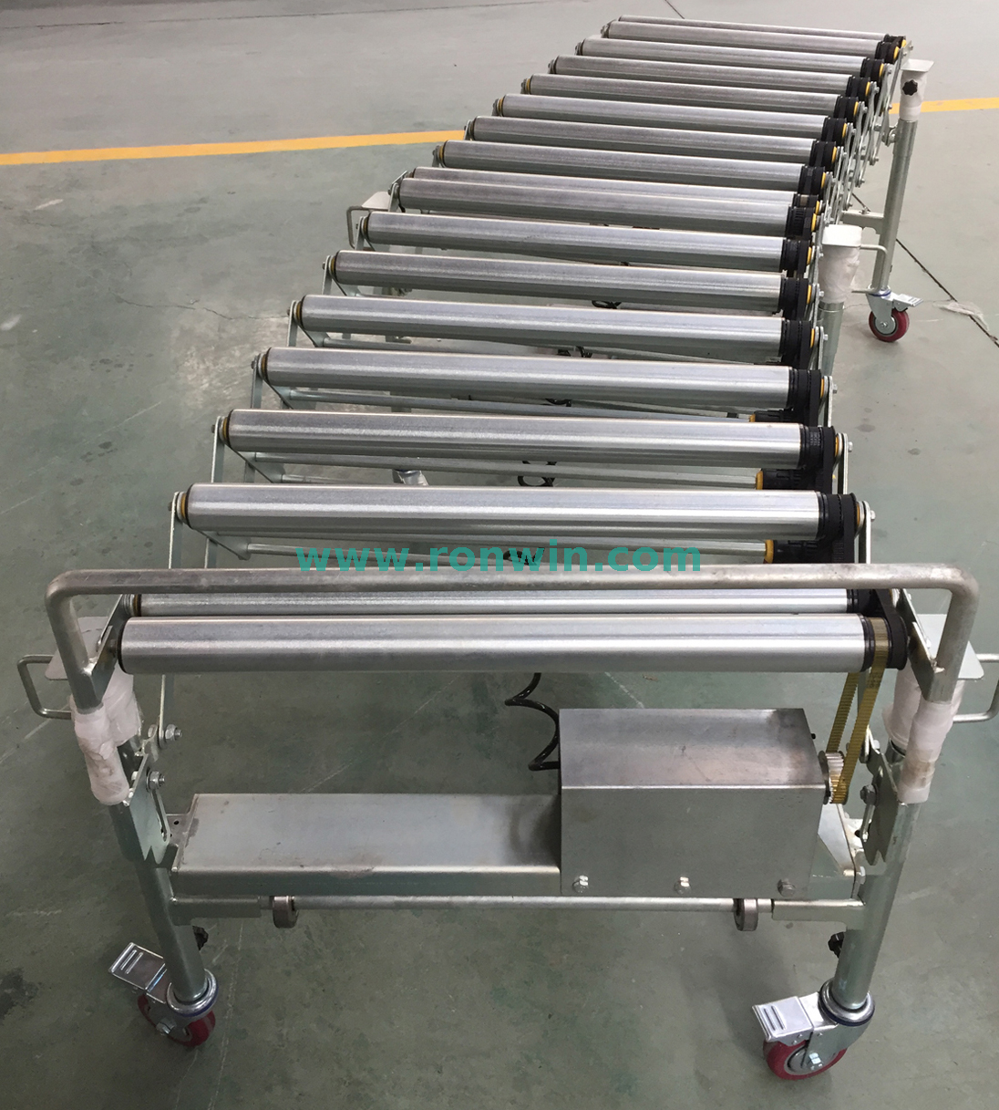 Free Curve Flexible Extendable Timing Driven Roller Conveyor 